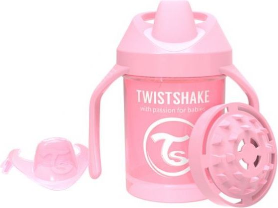 Twistshake Hrnek učicí 230ml 4+m Pastelově růžová - obrázek 1
