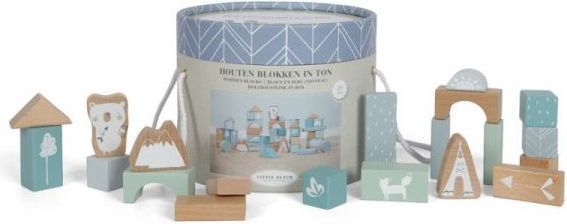 Kostky v tubě Little Dutch Blocks In Tube Blue 2019 - obrázek 1