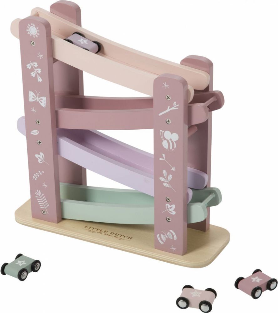 Závodní dráha Little Dutch Wooden Race Track Pink 2019 - obrázek 1