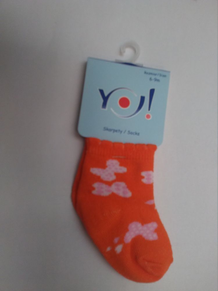 Ponožky froté Yo Orange Butterfly 6-9 měsíců - obrázek 1
