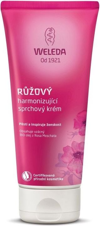 Růžový harmonizující sprchový krém 200 ml Weleda - obrázek 1