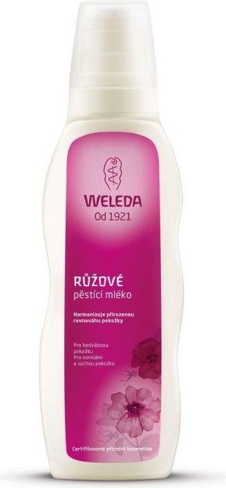 Růžové pěsticí tělové mléko 200 ml Weleda - obrázek 1