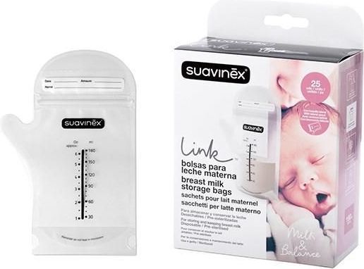 Suavinex Sáčky Pro Skladování Mateřského Mléka 25Kusů - obrázek 1