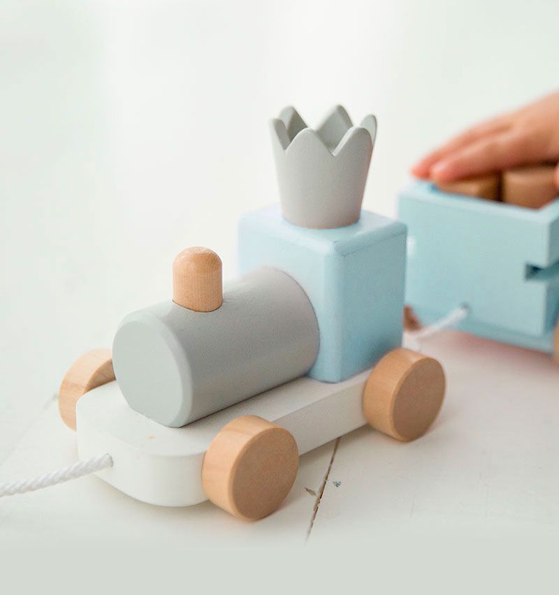 Dřevěná hračka BabySteps Train Blue 2018 - obrázek 1