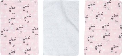 Bambusové mušelinové žínky Luma 3ks Racoon Pink 2020 - obrázek 1