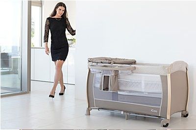 Cestovní postýlka s přebalovacím pultem iCoo Starlight Diamond Grey 2020 - obrázek 1