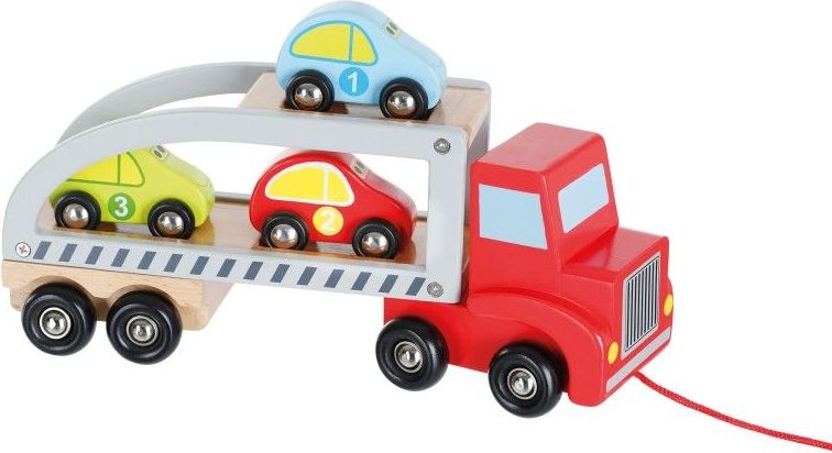 Jouéco dřevěný transportér se 3 autíčky - obrázek 1