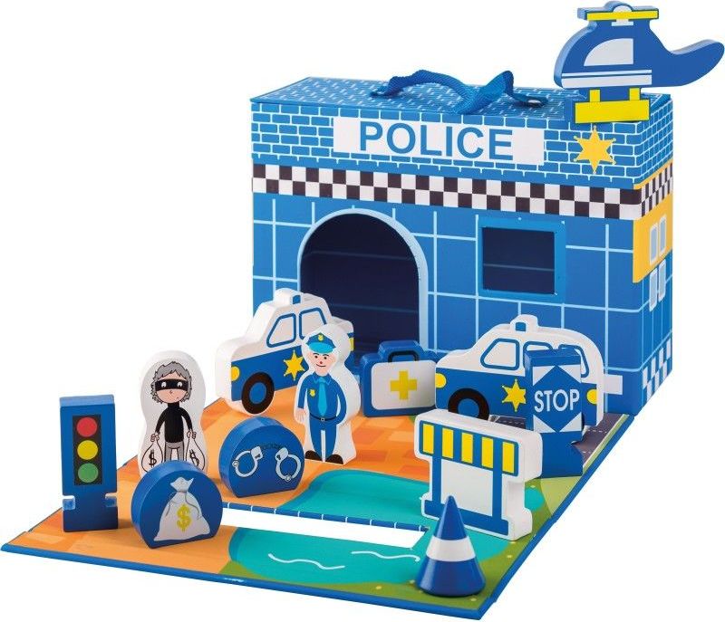 Jouéco policejní stanice v kufříku 13ks - obrázek 2