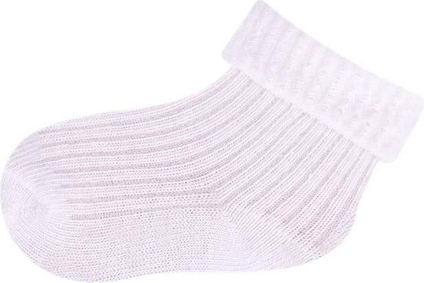 Ponožky prošívané Yo White 6-9 měsíců - obrázek 1