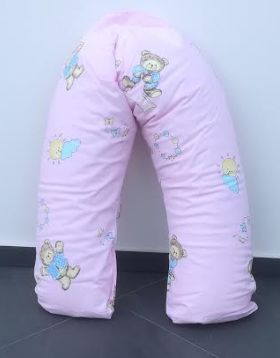 Baby Matex RELAX kojící polštář bavlna 190 cm Růžový Medívdek 170 cm - obrázek 1
