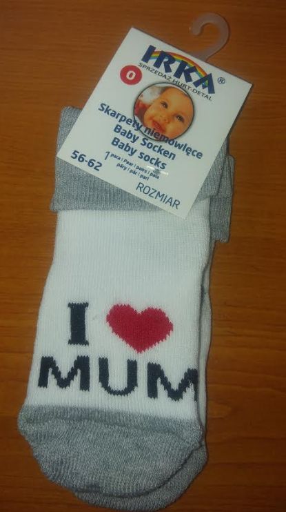 Froté ponožky velikost 0 Pinokio Deluxee I Love Mum - obrázek 1