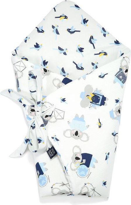 Zavinovačka měkká La Millou Baby Horn Hello World Royal Navy - obrázek 1