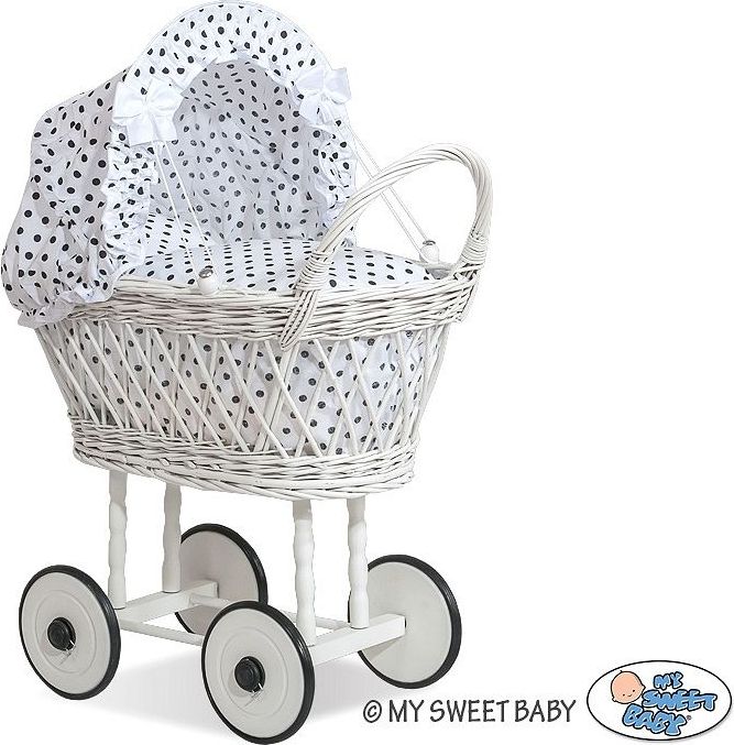 My Sweet Baby proutěný kočárek pro panenku 1 Bílá 2018 - obrázek 1