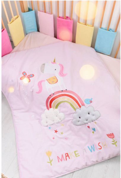 Bizzi Growin Sada 8 sametových vystýlek do postýlky - Rainbow - obrázek 2