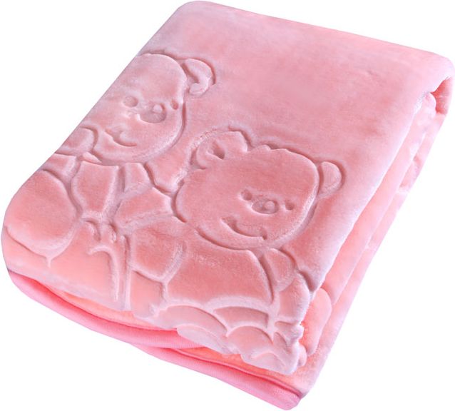 Plyšová deka 80x110 cm LittleUp Pink Bears - obrázek 1