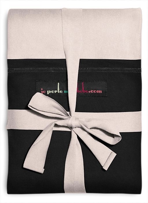Je Porte Mon Bebe Šátek na nošení dětí Original Cream / Black 2019 - obrázek 1