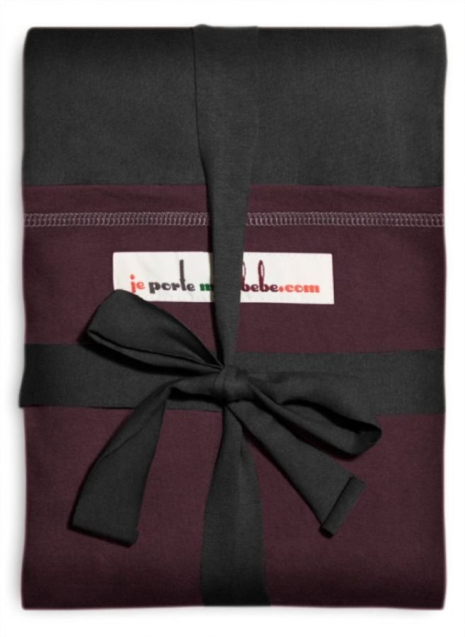 Je Porte Mon Bebe Šátek na nošení dětí Original Black / Plum 2019 - obrázek 1