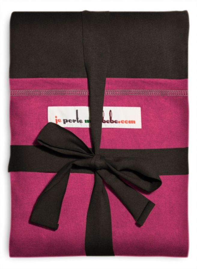Je Porte Mon Bebe Šátek na nošení dětí Original Dark Brown / Fuchsia 2019 - obrázek 1