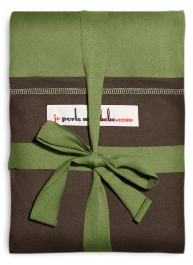 Je Porte Mon Bebe Šátek na nošení dětí Original Pistachio / Dark Brown 2019 - obrázek 1