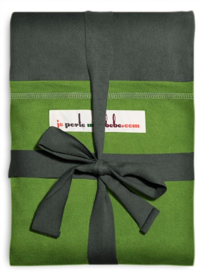 Je Porte Mon Bebe Šátek na nošení dětí Original Grey Green / Pistachio 2019 - obrázek 1