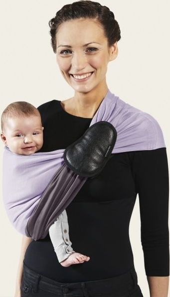 Je Porte Mon Bebe Šátek na nošení dětí bez uzlu Little Baby Wrap Without a Knot Lavender / Glazed Brown 2019 - obrázek 1