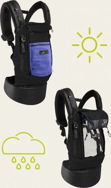 Je Porte Mon Bebe Ergonomický nosič Physio Carrier Black / Black / Iris 2019 - obrázek 1