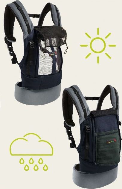 Je Porte Mon Bebe Ergonomický nosič Physio Carrier Elephant / Blue / Grey Green 2019 - obrázek 1