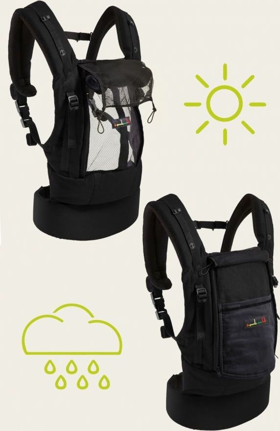 Je Porte Mon Bebe Ergonomický nosič Physio Carrier Black / Black / Charcoal grey 2019 - obrázek 1