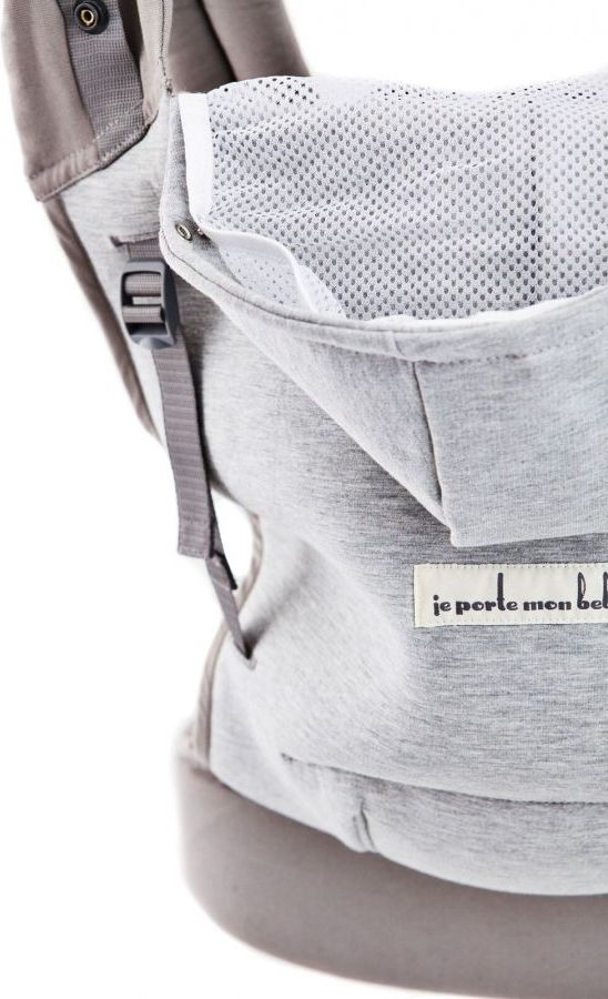 Je Porte Mon Bebe Ergonomický nosič Hoodie Carrier Flannel Grey 2019 - obrázek 2