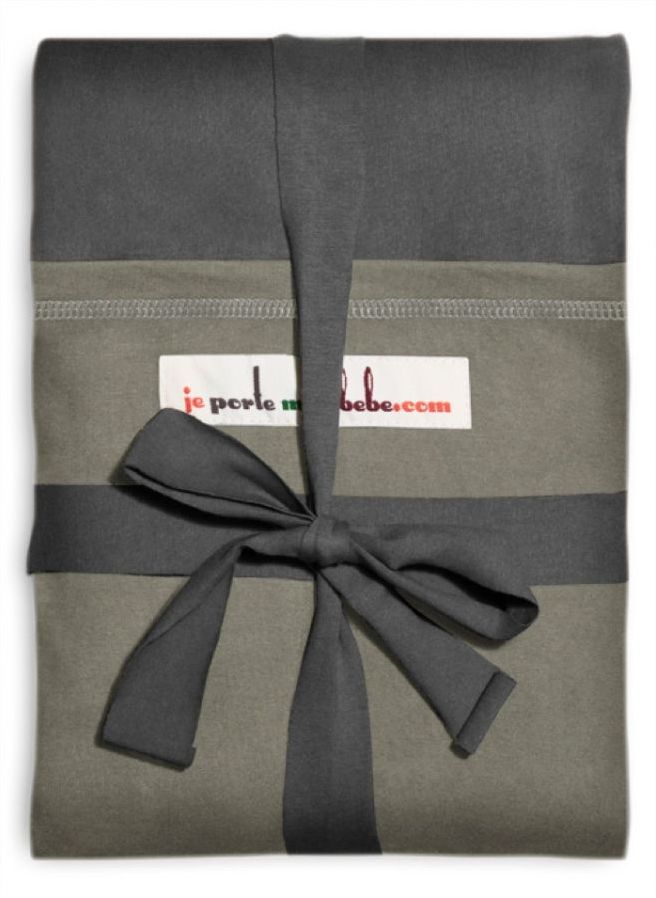 Je Porte Mon Bebe Šátek na nošení dětí Original Charcoal Grey / Olive 2019 - obrázek 1