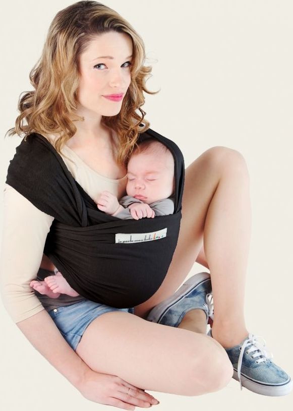 Je Porte Mon Bebe Šátek na nošení dětí Basic Black 2019 - obrázek 1