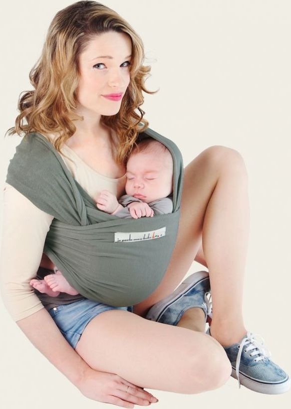 Je Porte Mon Bebe Šátek na nošení dětí Basic Misty Green 2019 - obrázek 1