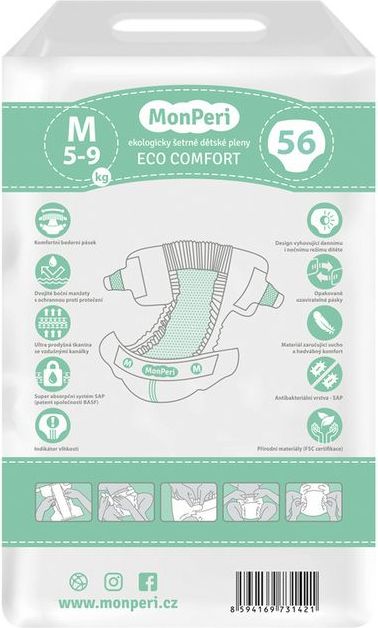 MonPeri ECO comfort M 5-9 kg 56 ks - obrázek 2