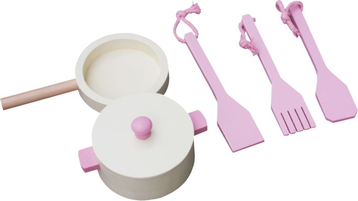 Dřevěná kuchyňka Wooden Toys Retro Pink - obrázek 2
