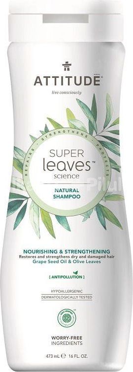 Přírodní šampón Attitude Super leaves s detoxikačním účinkem - vyživující pro suché a poškozené vlasy 473 ml - obrázek 1