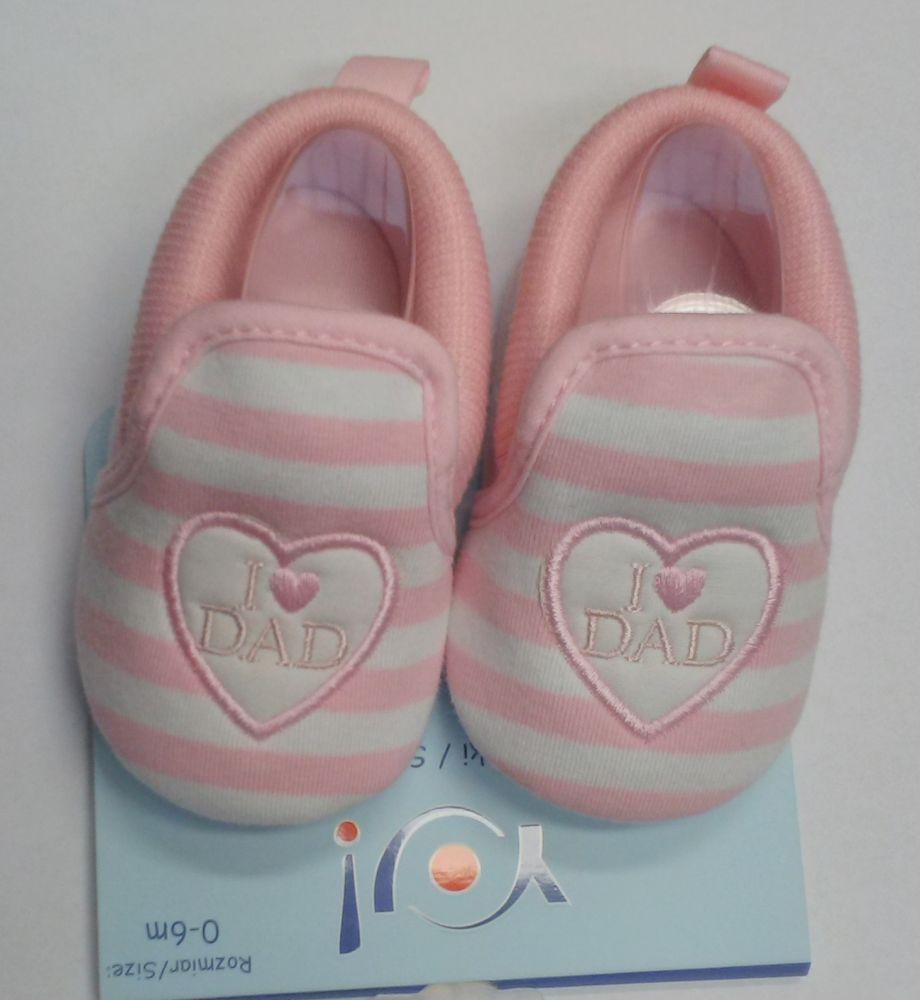 Capáčky Yo I Love Dad Pink 0-6 měsíců - obrázek 1