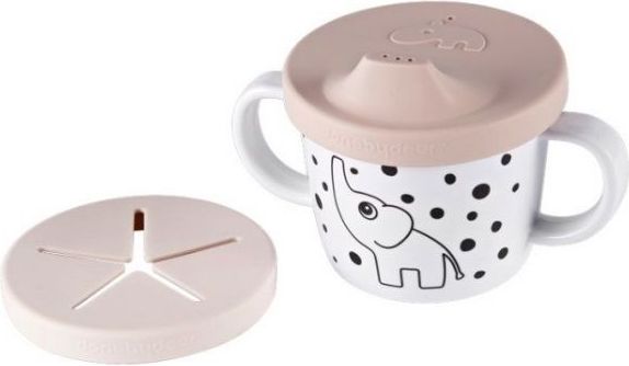 Hrníček snack/drink s oušky Done By Deer Happy Dots Powder 2019 - obrázek 1