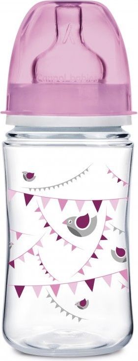 Láhev se širokým hrdlem 240 ml Canpol Jungle Růžová Girlanda 2018 - obrázek 1
