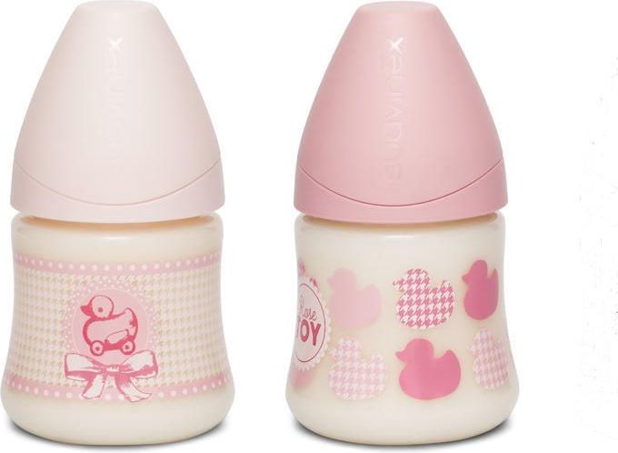 Láhev 150ml široké hrdlo Suavinex Toys Růžová - obrázek 1