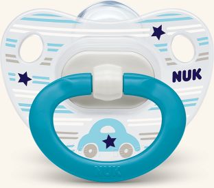 Silikonové šidítko Nuk Happy Days Car 0-6 měsíců - obrázek 1