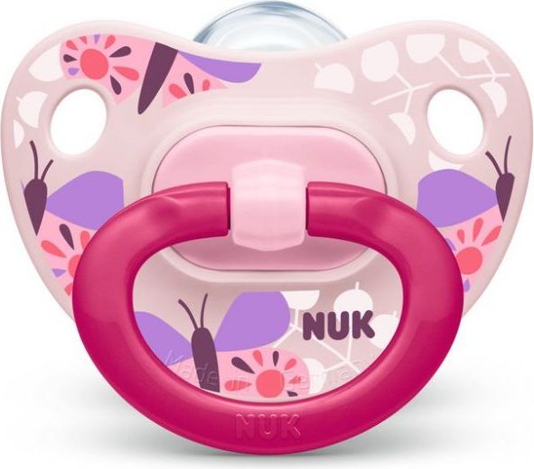 Silikonové šidítko Nuk Happy Days Butterfly 6-18 měsíců - obrázek 1