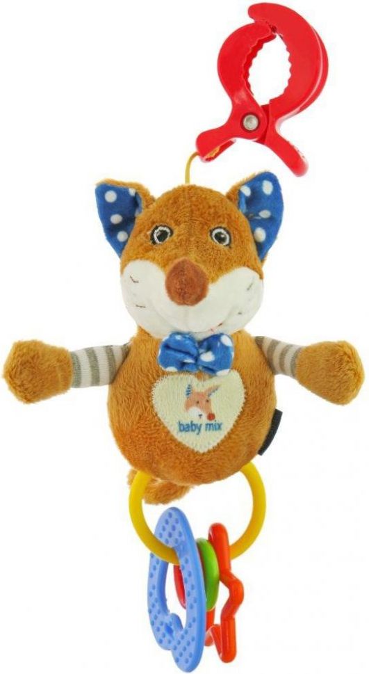 Plyšová hračka s chrastítkem BabyMix Blue Fox - obrázek 1