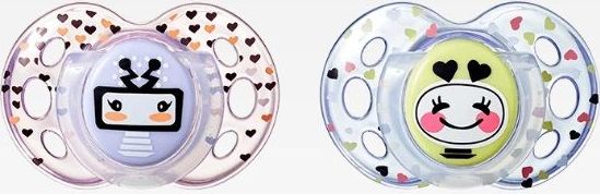 Silikonové šidítko 2 ks Tommee Tippee Fun Style Green Smile 18-36 měsíců - obrázek 1