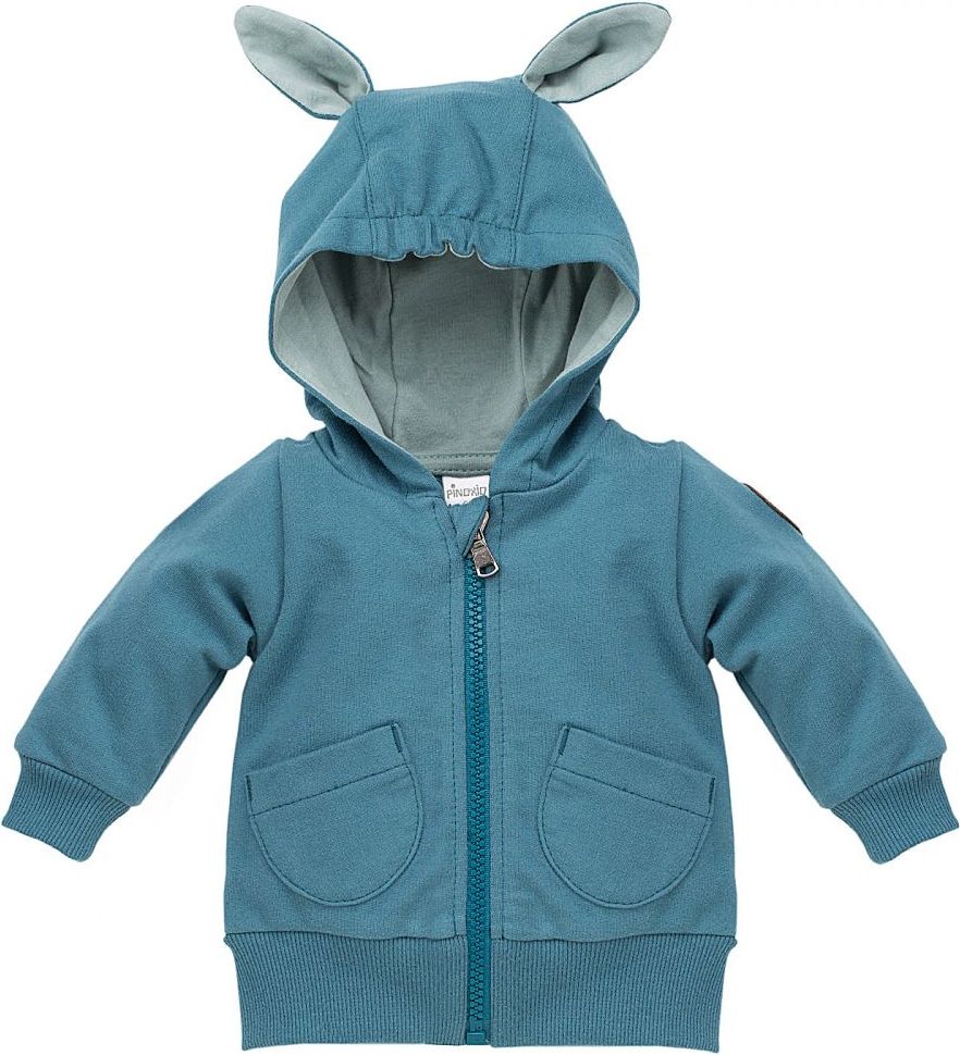 Mikinka s kapucí Pinokio Happy Llama Turquoise 86 - obrázek 1