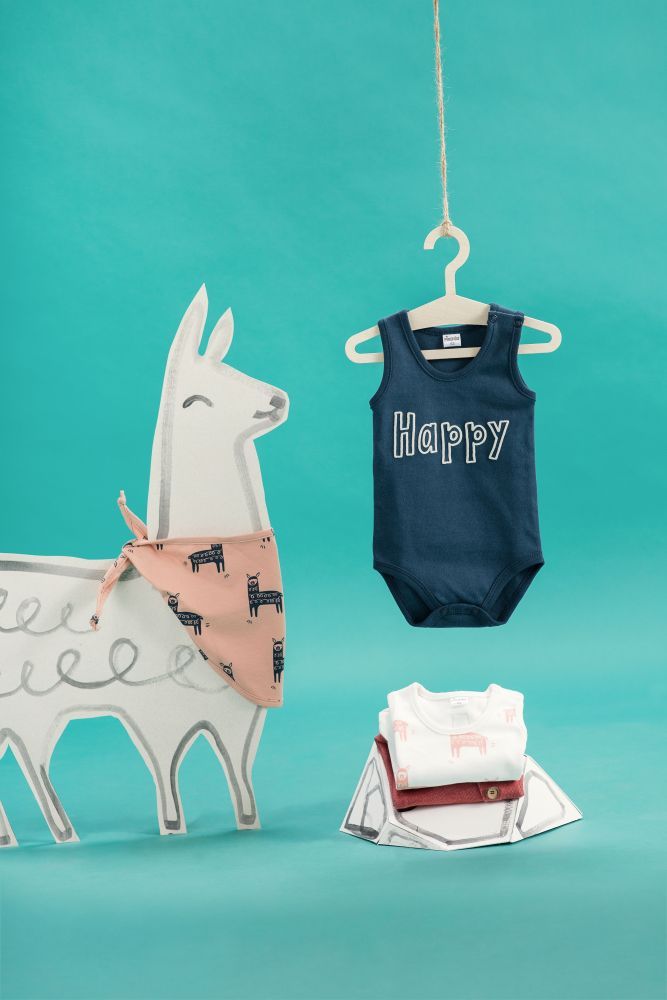 Body bez rukávů Pinokio Happy Llama Grafit 74 - obrázek 2