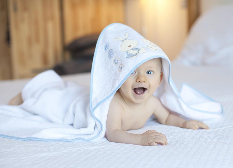 OSUŠKA froté 100x100 Interbaby BABY - modrá - obrázek 1