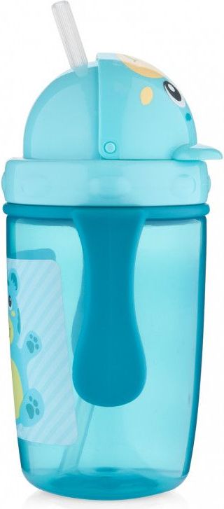 Hrníček se silikonovou slámkou 400ml Canpol Hello Little - obrázek 2
