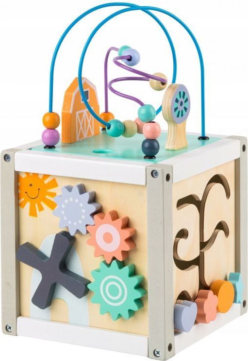 Eco Toys Edukační dřevěná kostka s labyrintem 5v1 EcoToys - obrázek 1