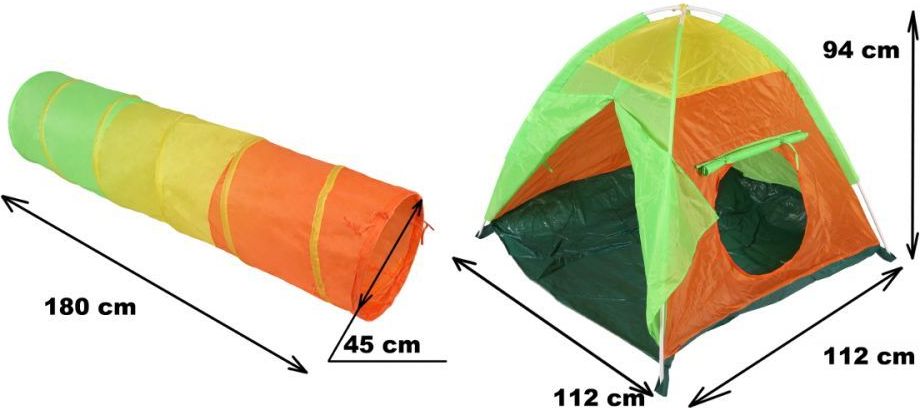 Eco Toys Dětský stan 2v1 s tunelem EcoToys - obrázek 2