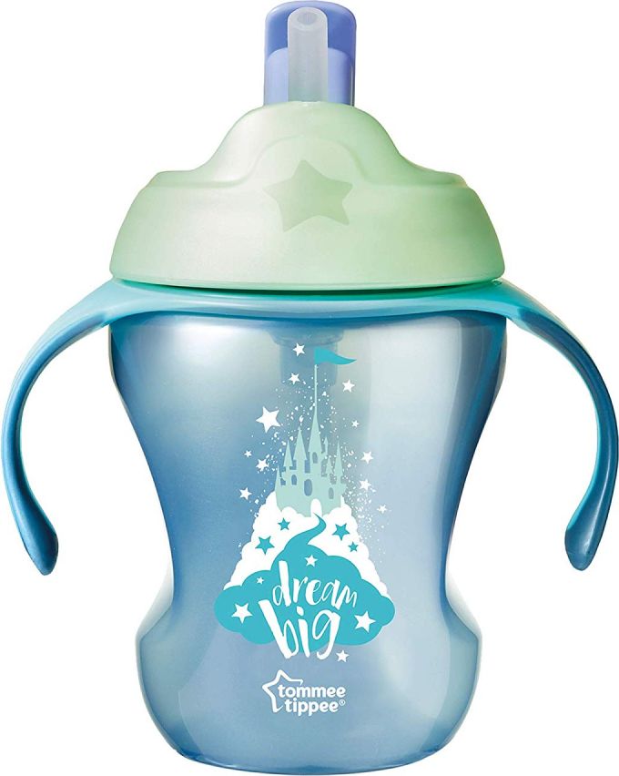 Dětský hrneček s brčkem 230ml Tommee Tippee Straw Blue 2019 - obrázek 1